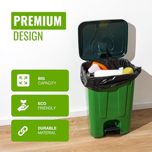 EcoBag Extra Strong Heavy Duty Refuse Sacks - 50L Recyclable Bin Bags, 50 Pack