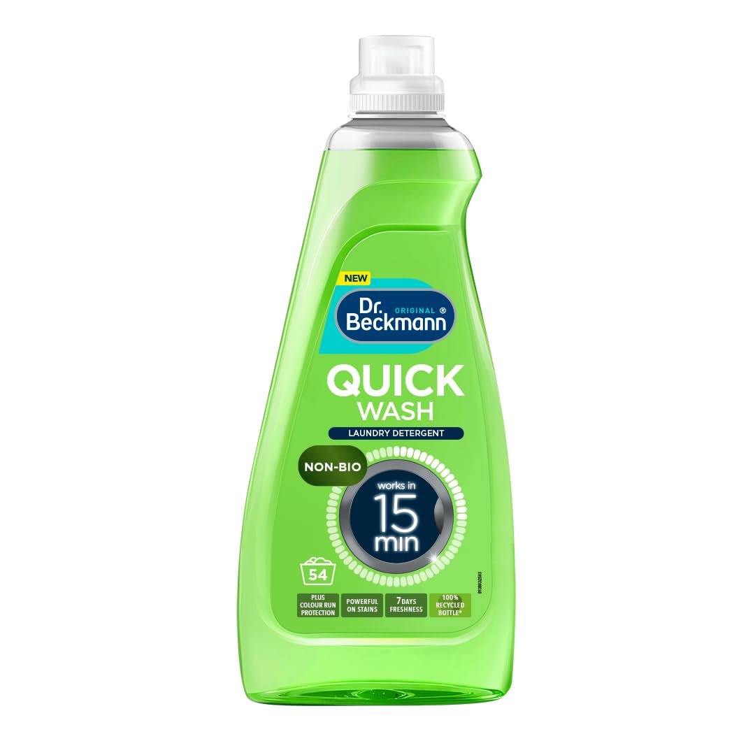 Dr. Beckmann Quick Wash Non-Bio Laundry Detergent | 15-Minute Deep Clean | Concentrated Formula