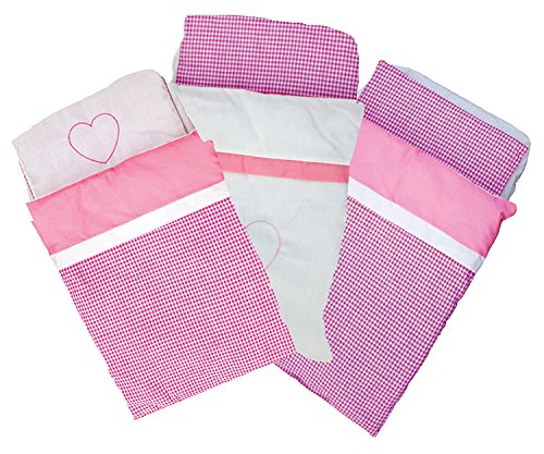 New Classic Toys Pink Baby Doll Bedding Set - Reversible Doll Pram Mattress & Cover for Toddlers 12 Months+