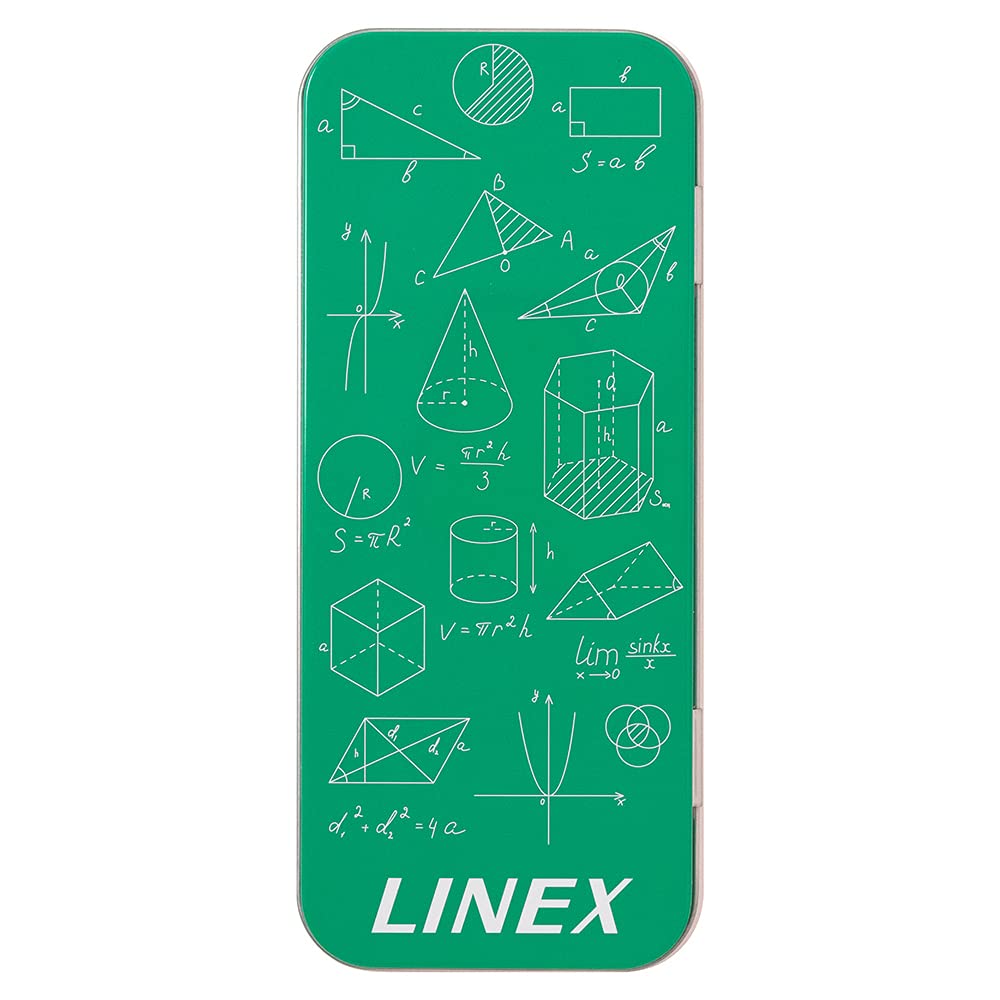 Linex Geometry Set for Students - 10 Pieces in Metal Tin | Compass, Protractor, Ruler 2