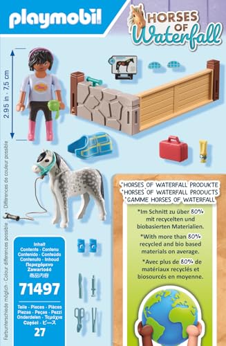 Playmobil 71497 Horses of Waterfall: Horse Therapist Playset | Ages 4+ 7