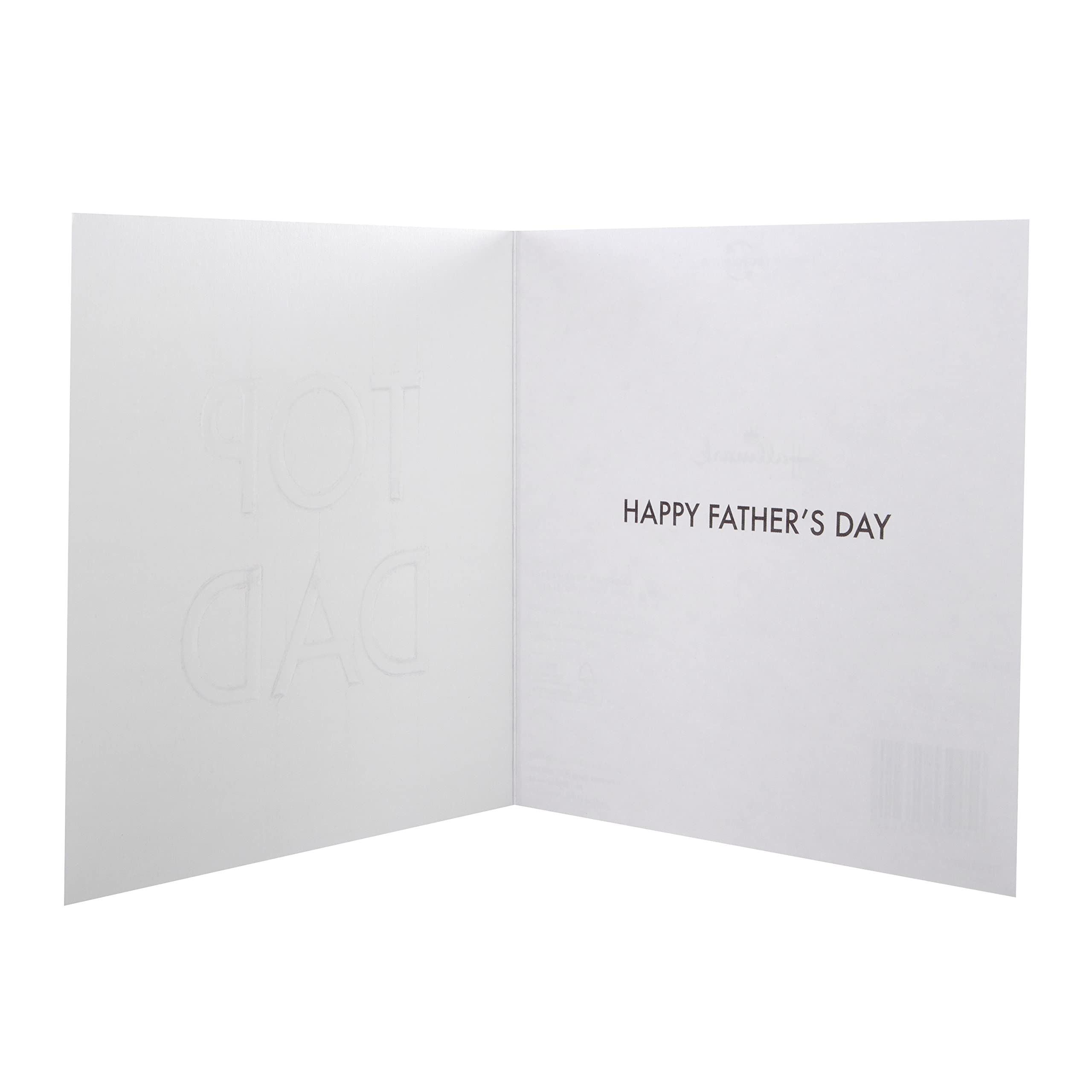Hallmark Father's Day Card - Contemporary Text Design with Gold Foil & Embossing | 16cm x 16cm 2