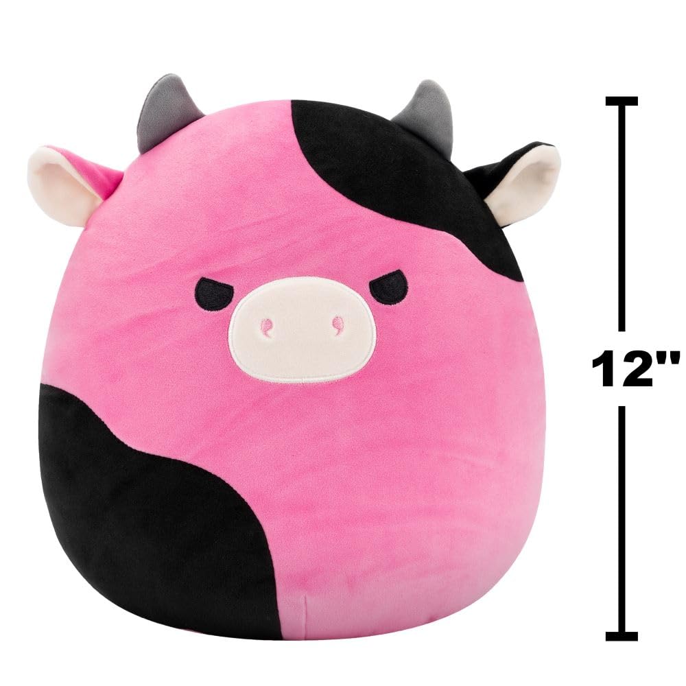 Squishmallows 12-Inch Pollyanna the Black & Pink Cow Plush 3