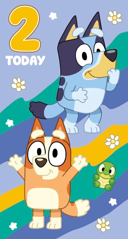 Danilo Promotions LTD Bluey 2nd Birthday Card for Age 2 Kids | Standard Size 1