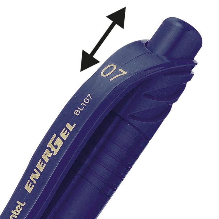 Pentel EnerGel X Rollerball Pen - 0.7mm Tip, Retractable, Black/Blue Ink | Pack of 1