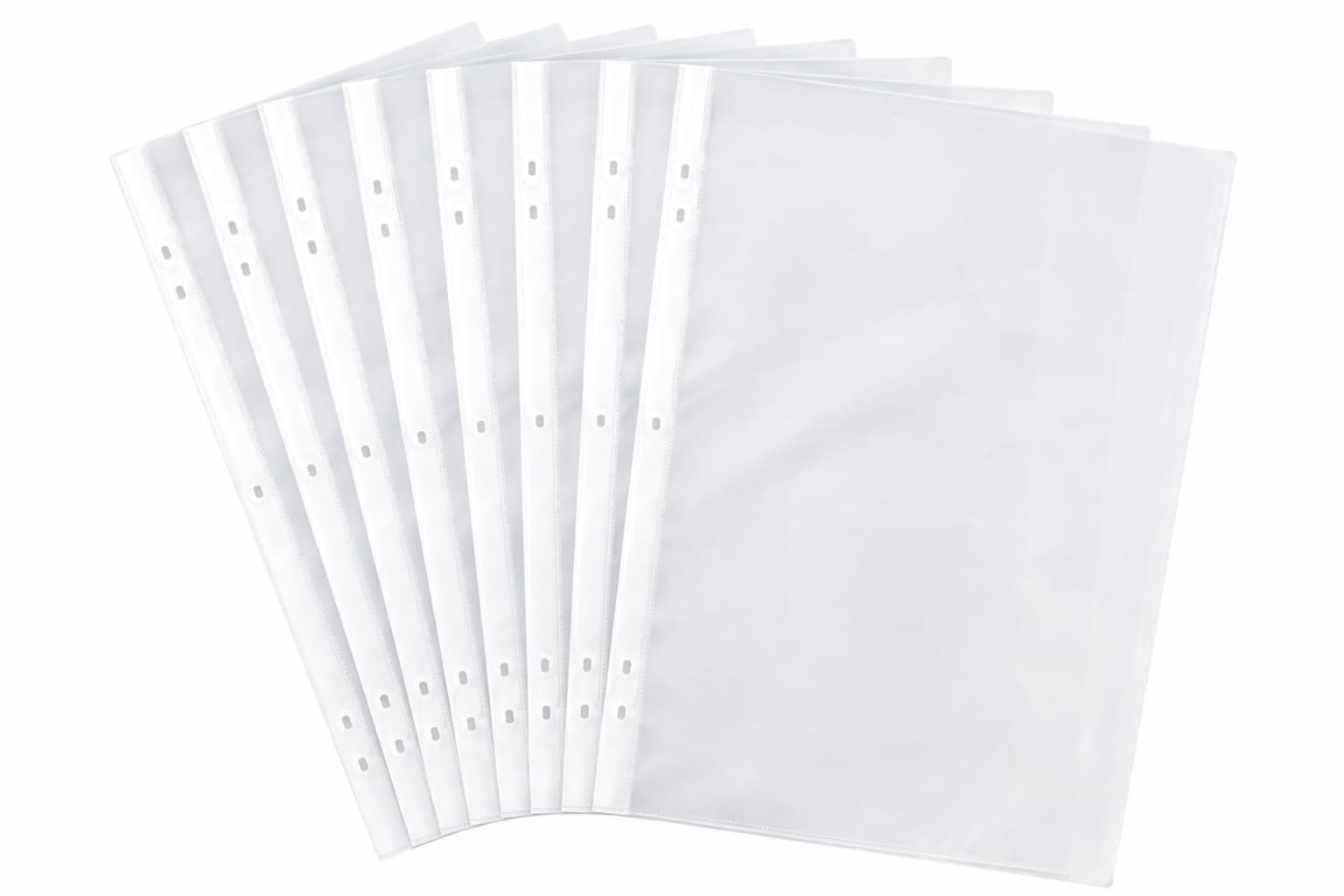 1ABOVE Premium A4 Punched Plastic Wallets - 100 Pack | 60 Micron Thick | Clear 1