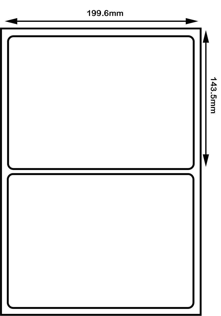 SmithPackaging A4 Self Adhesive Address Labels - 2 Labels Per Sheet, 100 Sheets, Permanent Adhesive 2
