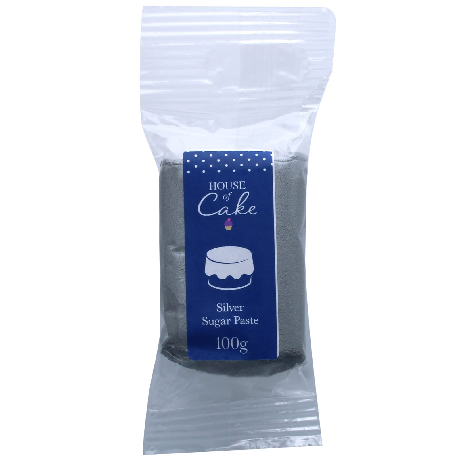 House of Cake Metallic Silver Edible Sugar Paste Fondant Icing | 100g