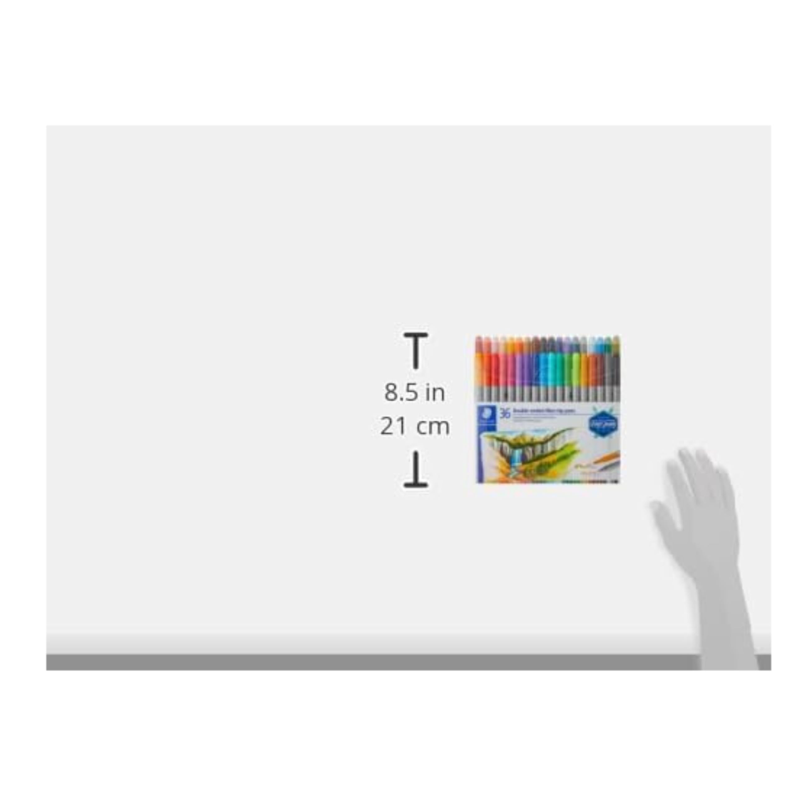 STAEDTLER Design Journey Double-Ended Fibre-Tip Pens - 36 Assorted Colours | Dual Tip (0.5-0.8mm & 3.0mm)