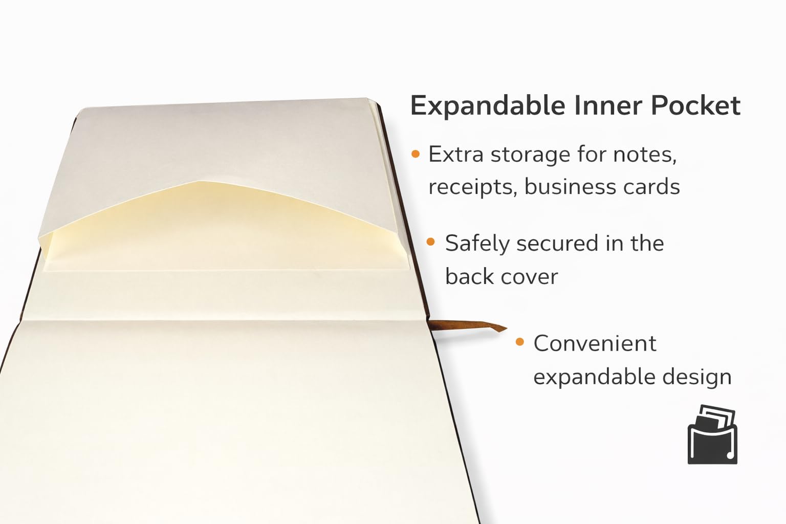 1ABOVE A4 Soft Feel Executive Notebook | Tan Hardback Journal | 160 Lined Pages 4