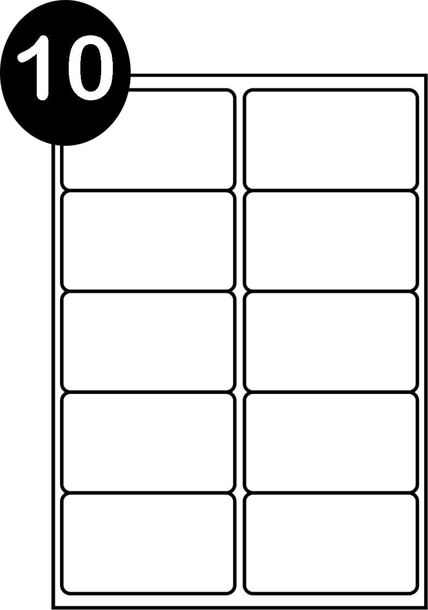 Double Dragon A4 Self Adhesive Printer Labels - 100 Sheets, 1000 Labels (99.1 x 57mm) | Matte White 1