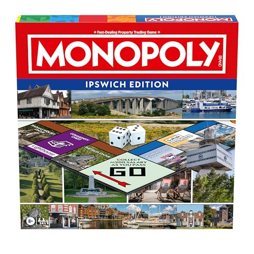 Winning Moves Ipswich Monopoly Board Game | Standard Edition | 2-6 Players | Ages 8+