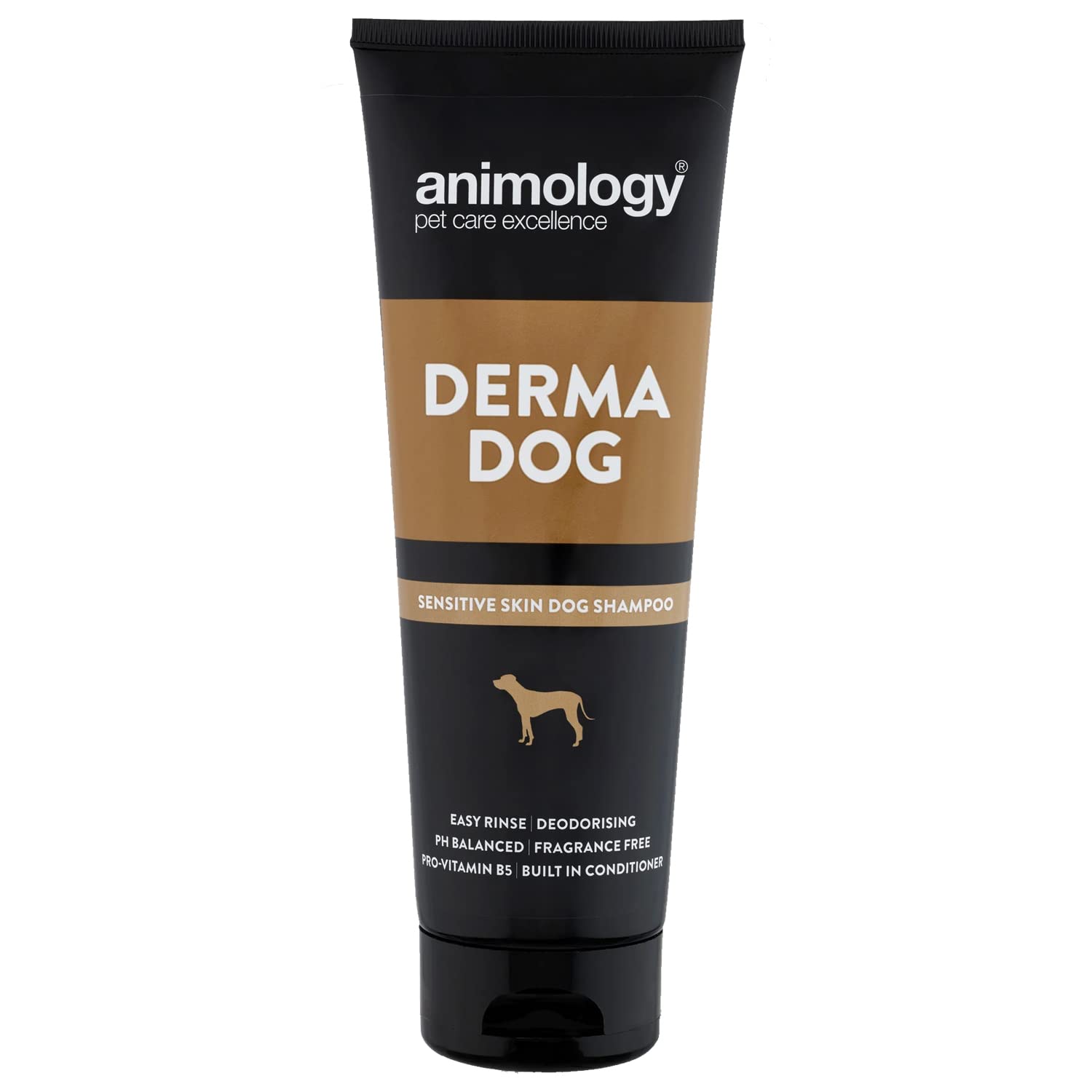 Animology Derma Dog Fragrance Free Mild Shampoo for Dogs | 250 ml | pH Balanced