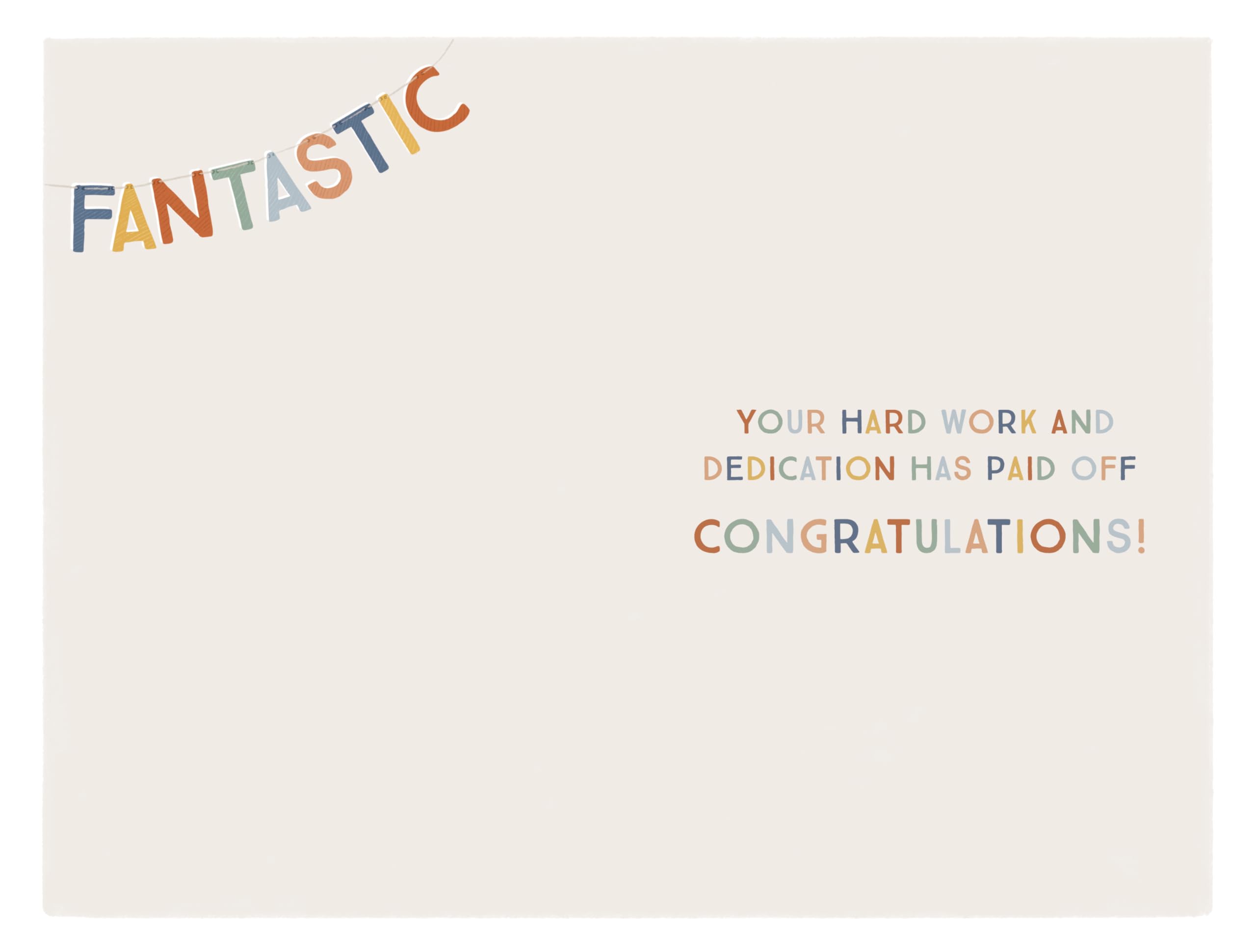 Wishing Well Congratulations Bunting Blank Greeting Card | 5 x 8 Inch | Multi-Colour