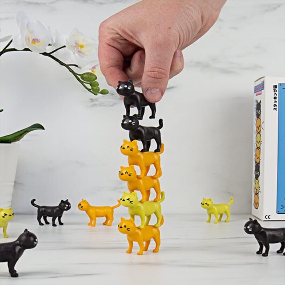 Gift Republic Catastrophe Cat Stacking Game - Family Tabletop Balancing Game