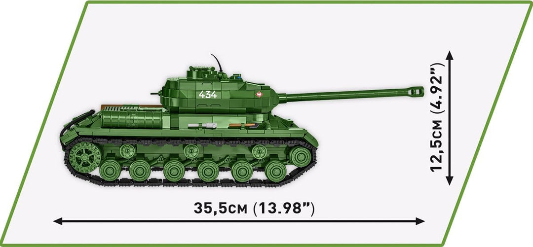 COBI IS-2 Heavy Tank Building Kit - 1051-Piece WWII Tank Model with Removable Engine, Movable Turret, and Historical Markings