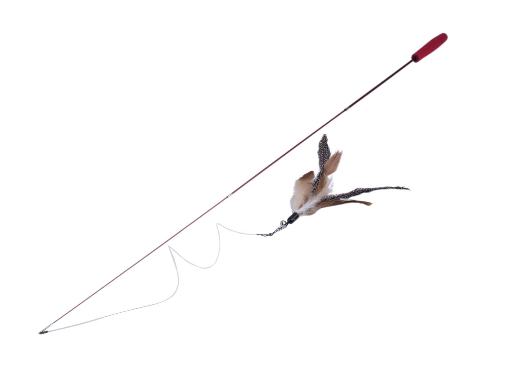 Petface Retractable Feather and Bell Wand Cat Toy - Interactive Teaser | Portable 1