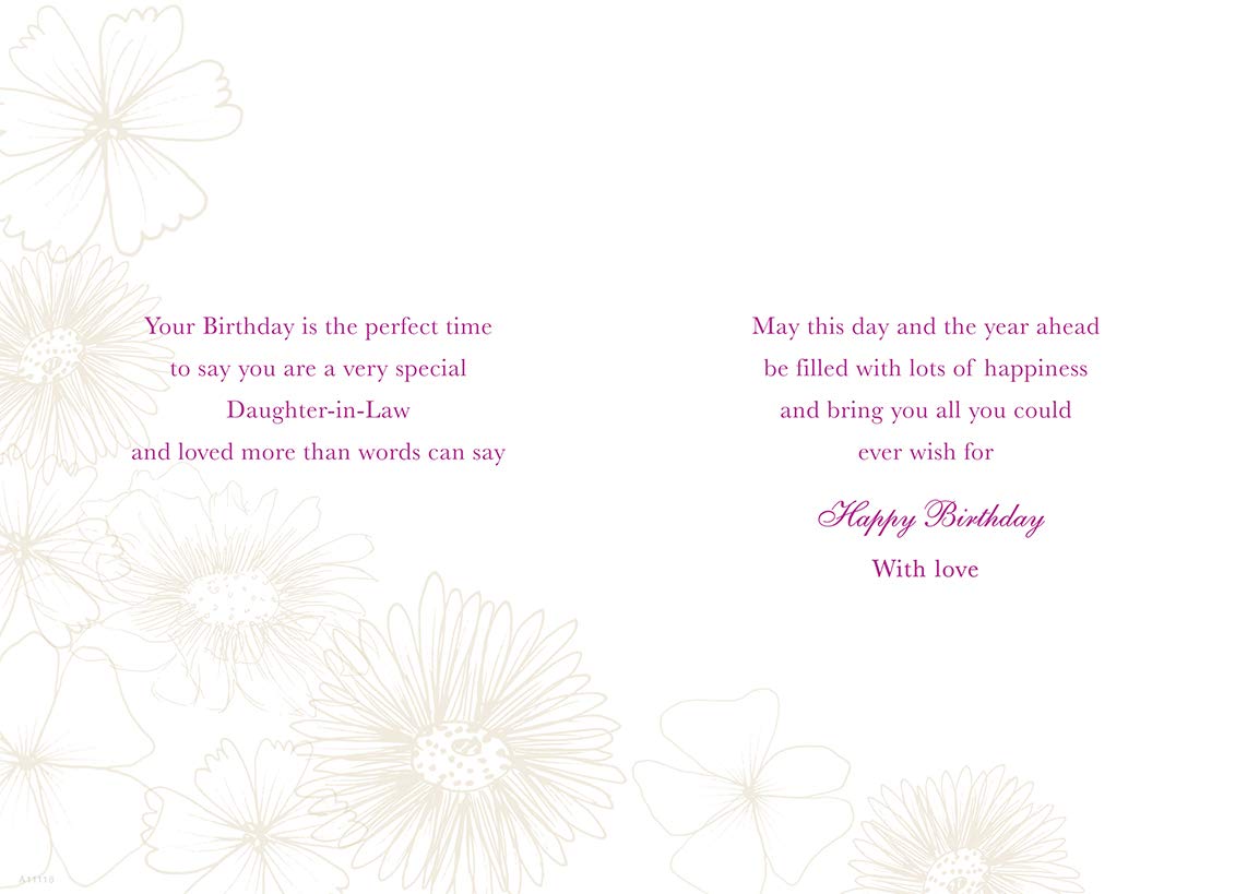 Piccadilly Greetings Daughter In Law Birthday Greeting Card | 9 x 6 Inches | Multicolor 2