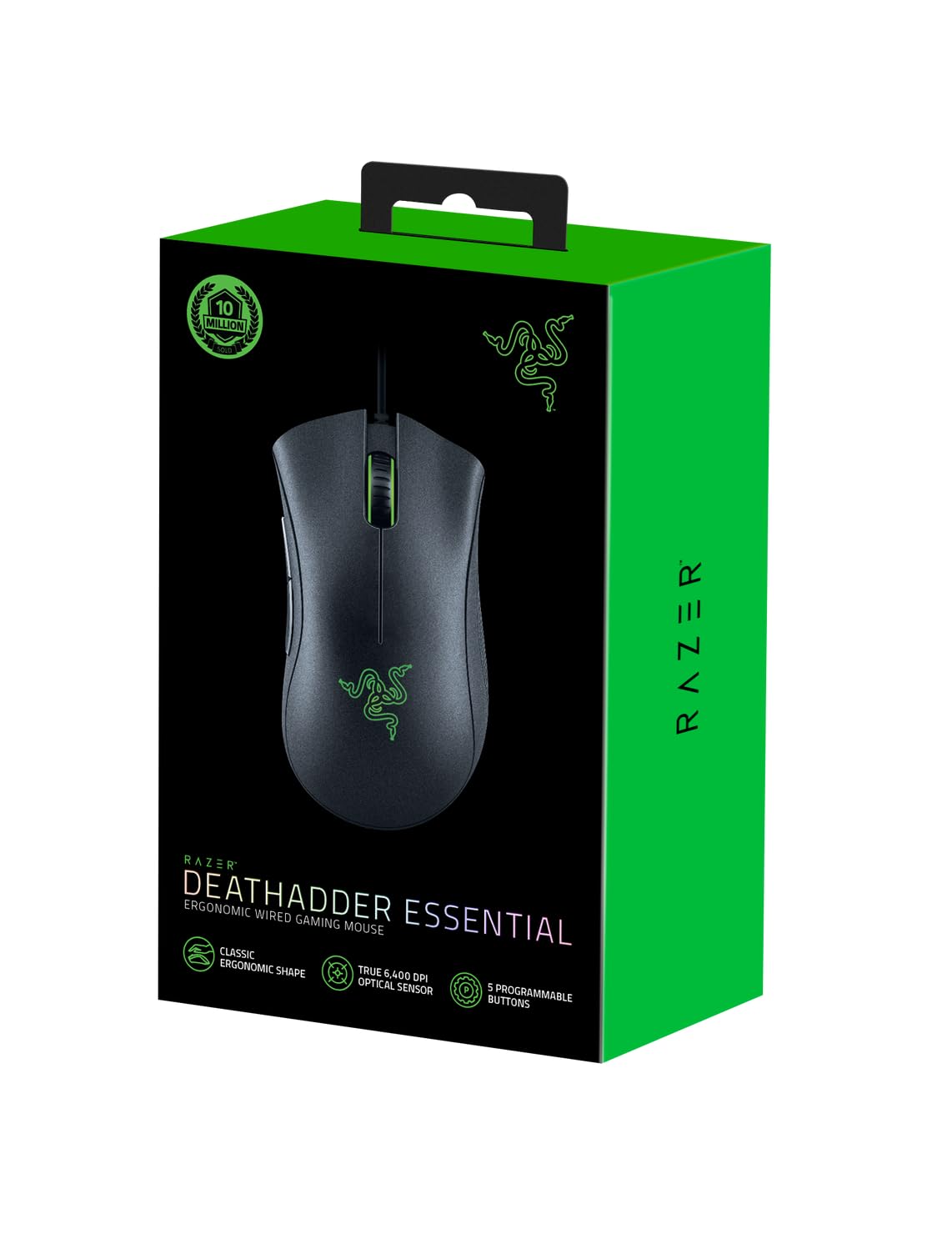 Razer DeathAdder Essential (2021) Wired Gaming Mouse - 6400 DPI Optical Sensor | 5 Buttons | Black 8
