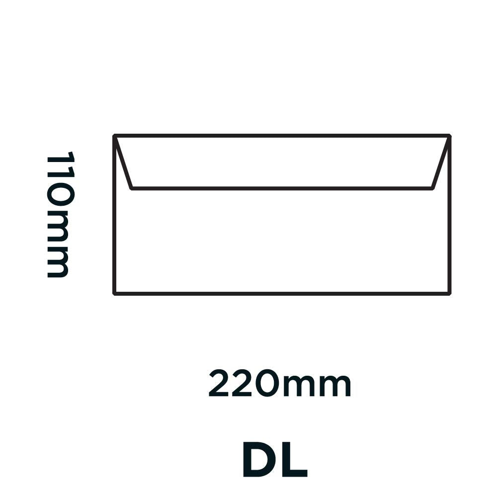 Blake Purely Everyday DL 110 x 220 mm 100 gsm Peel & Seal Wallet Envelopes (23882/250 ) White - Pack of 250 2