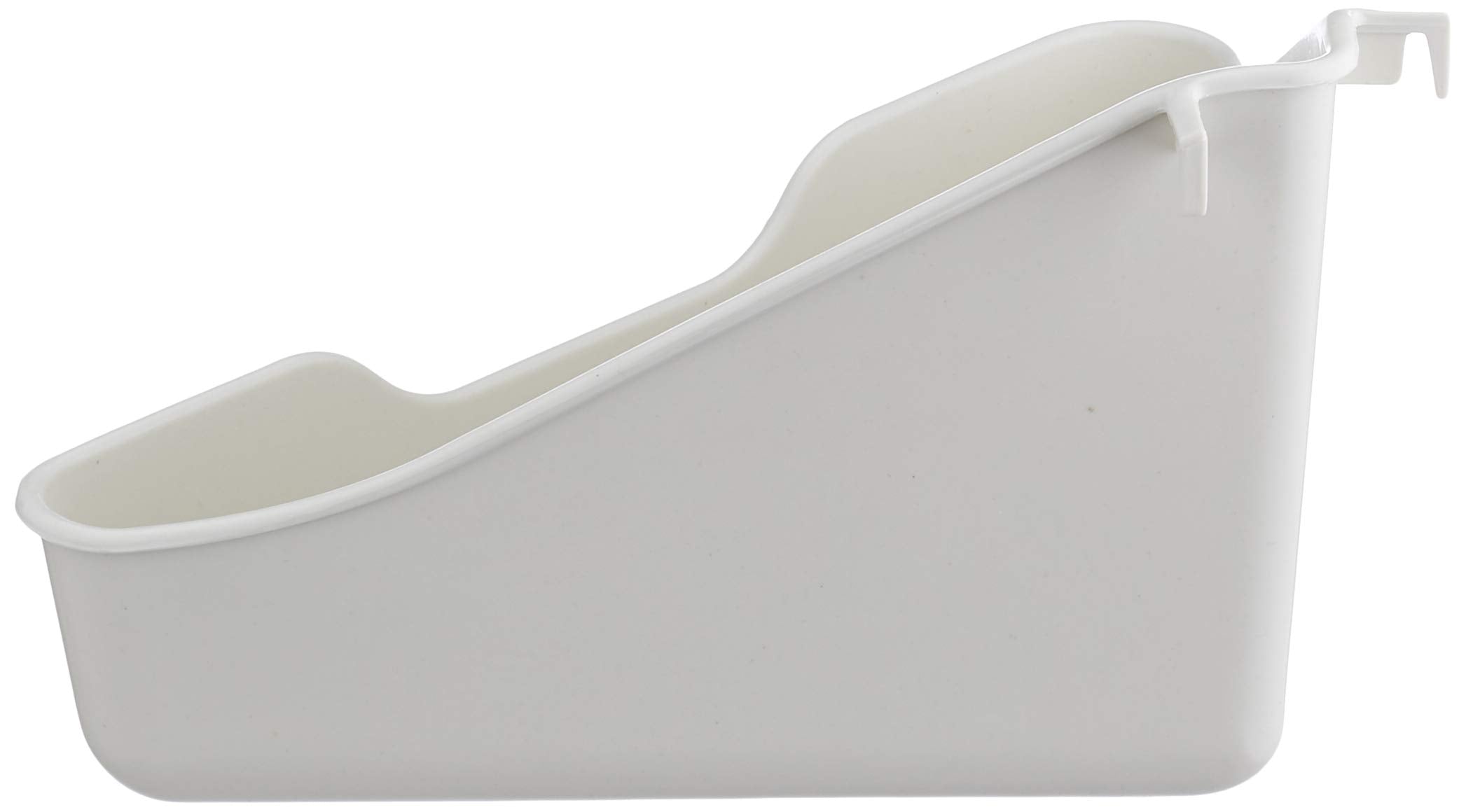 Little Friends Plastic Corner Litter Tray - Easy Clean, Fits Cage Corner | White 2