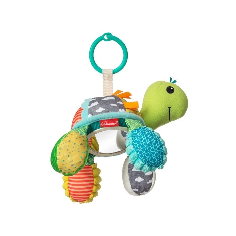 INFANTINO Go Gaga Turtle Activity Mirror - 3-in-1 Play, Sensory Development, Easy Clean, For Baby