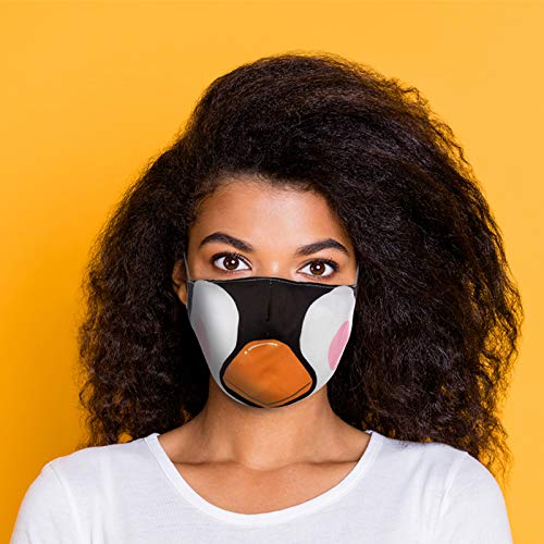 Reusable Face Covering - Non Medical Large Size Adult (Cutiemals Penguin Design)