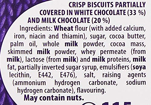Cadbury Snowy Fingers Limited Edition Chocolate Biscuits, 115g