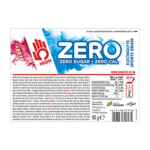 HIGH5 ZERO Electrolyte Tablets - Hydration Tablets Enhanced with Vitamin C (H5-ZBER)