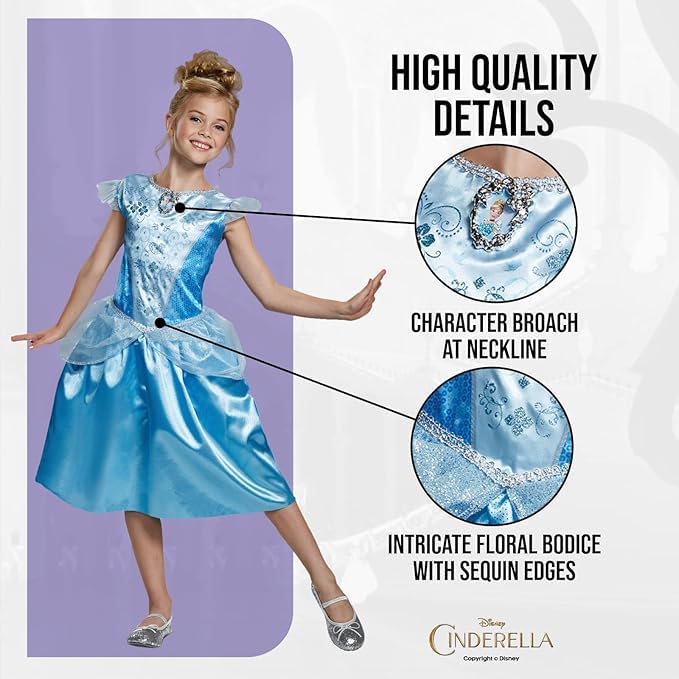 Disguise Disney Cinderella Costume - Girls Medium (7-8 Years) 13
