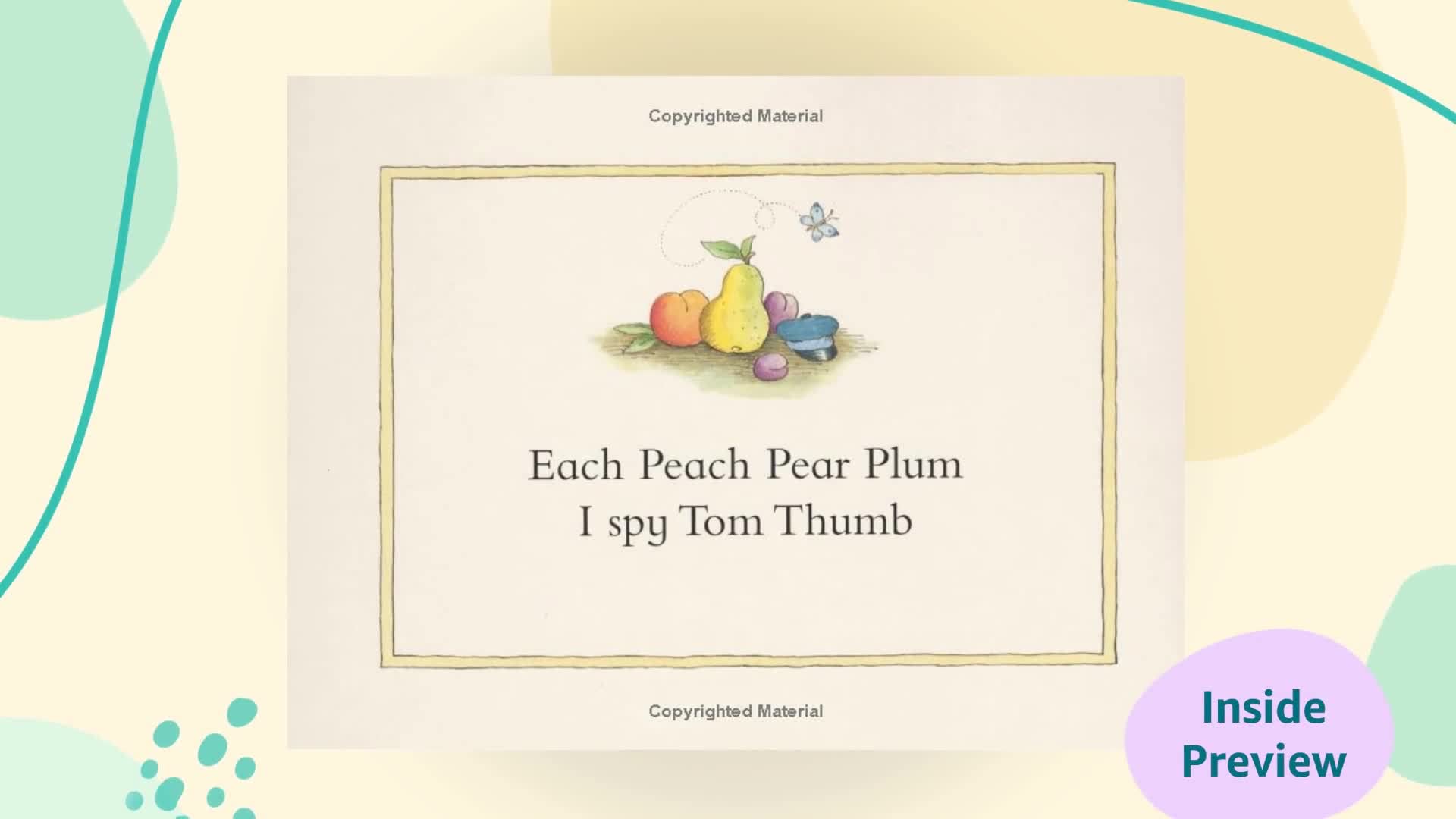 Puffin Each Peach Pear Plum Board Book by Allan Ahlberg & Janet Ahlberg | Ages 1-3