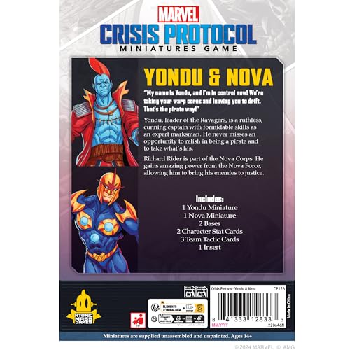 Atomic Mass Games Marvel Crisis Protocol - Yondu & Nova Miniatures Expansion