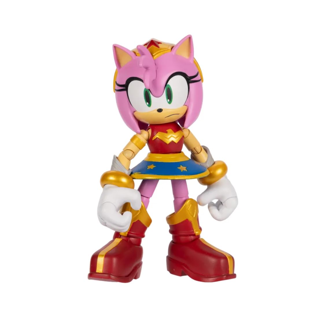 Sonic The Hedgehog Amy as Wonder Woman Action Figure - 5" / 13cm, Highly Articulated, Collector Packaging 1