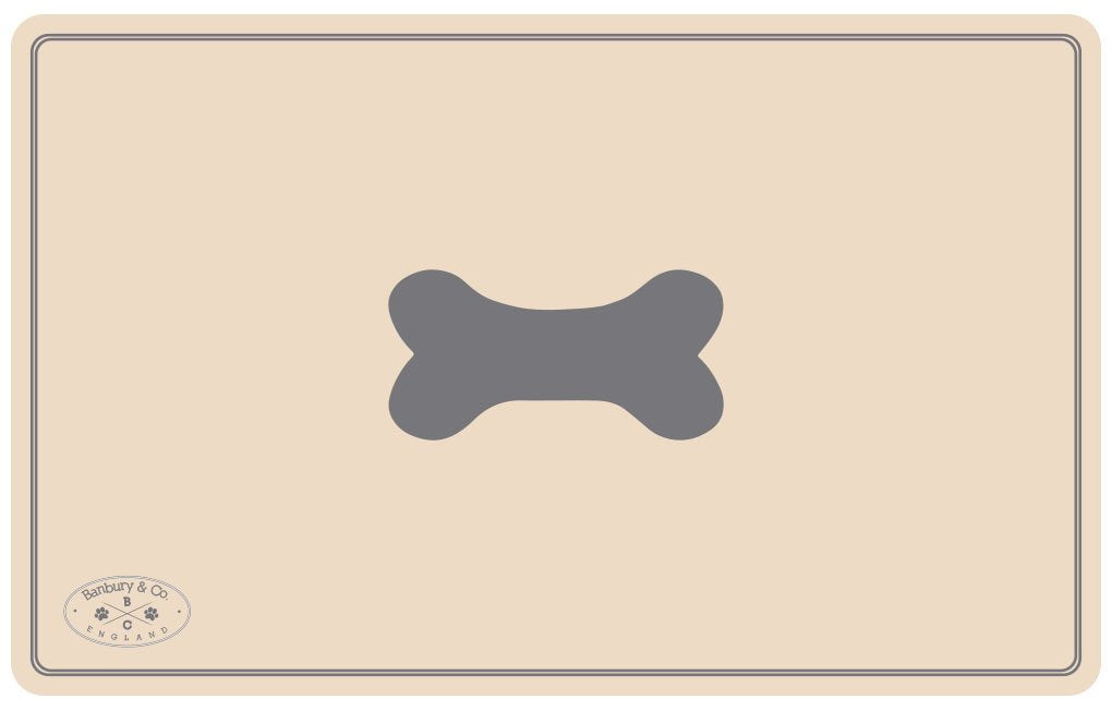 Banbury & Co Luxury Dog Feeding Mat - Non-Slip Base, Easy Clean | 45 x 30 cm 1