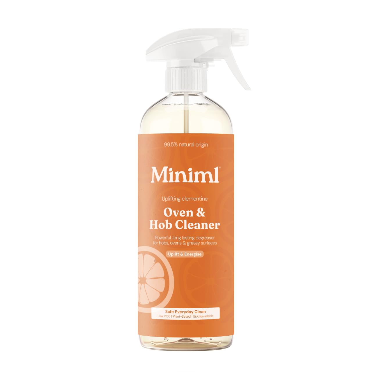 Miniml Oven & Hob Cleaner Spray - Powerful Grease Removal | Clementine Scent | 750ml 1