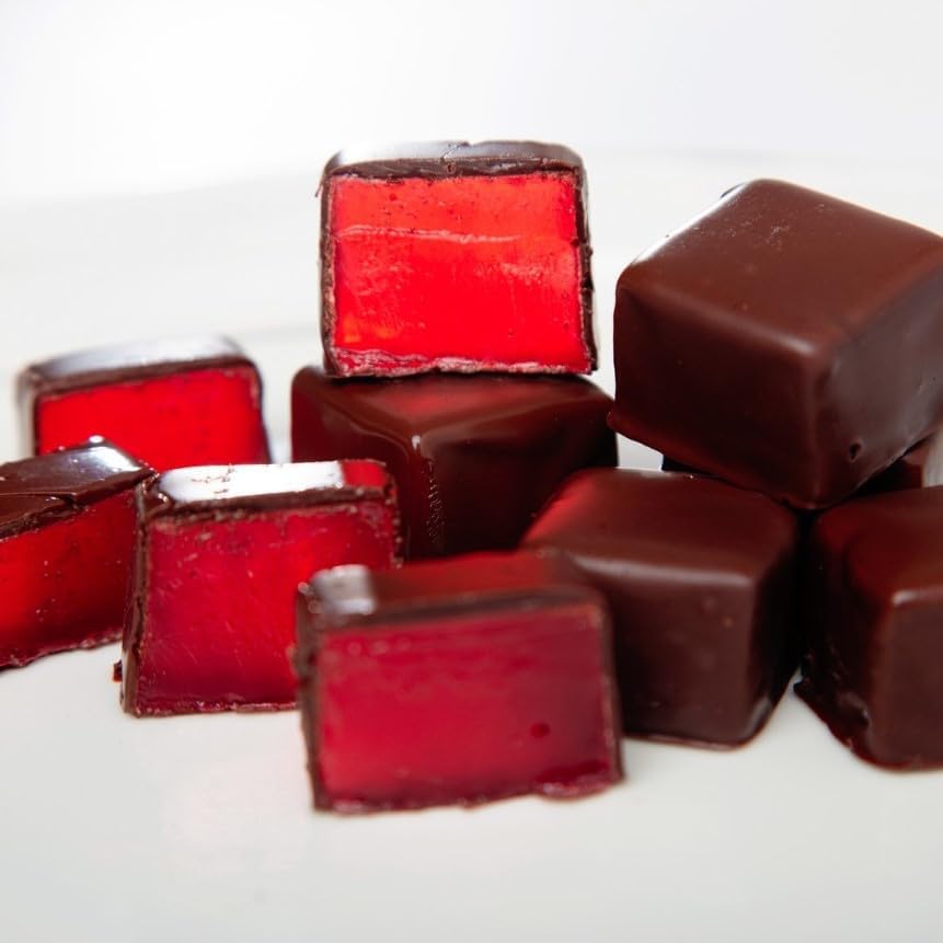 Sally Williams Luxury Dark Chocolate Enrobed Rose Turkish Delight, 300g