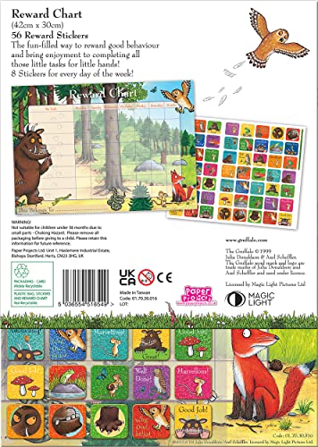 Paper Projects The Gruffalo Reward Chart with Reusable Sparkly Stickers | Multicolor | 29.7cm x 42cm 3