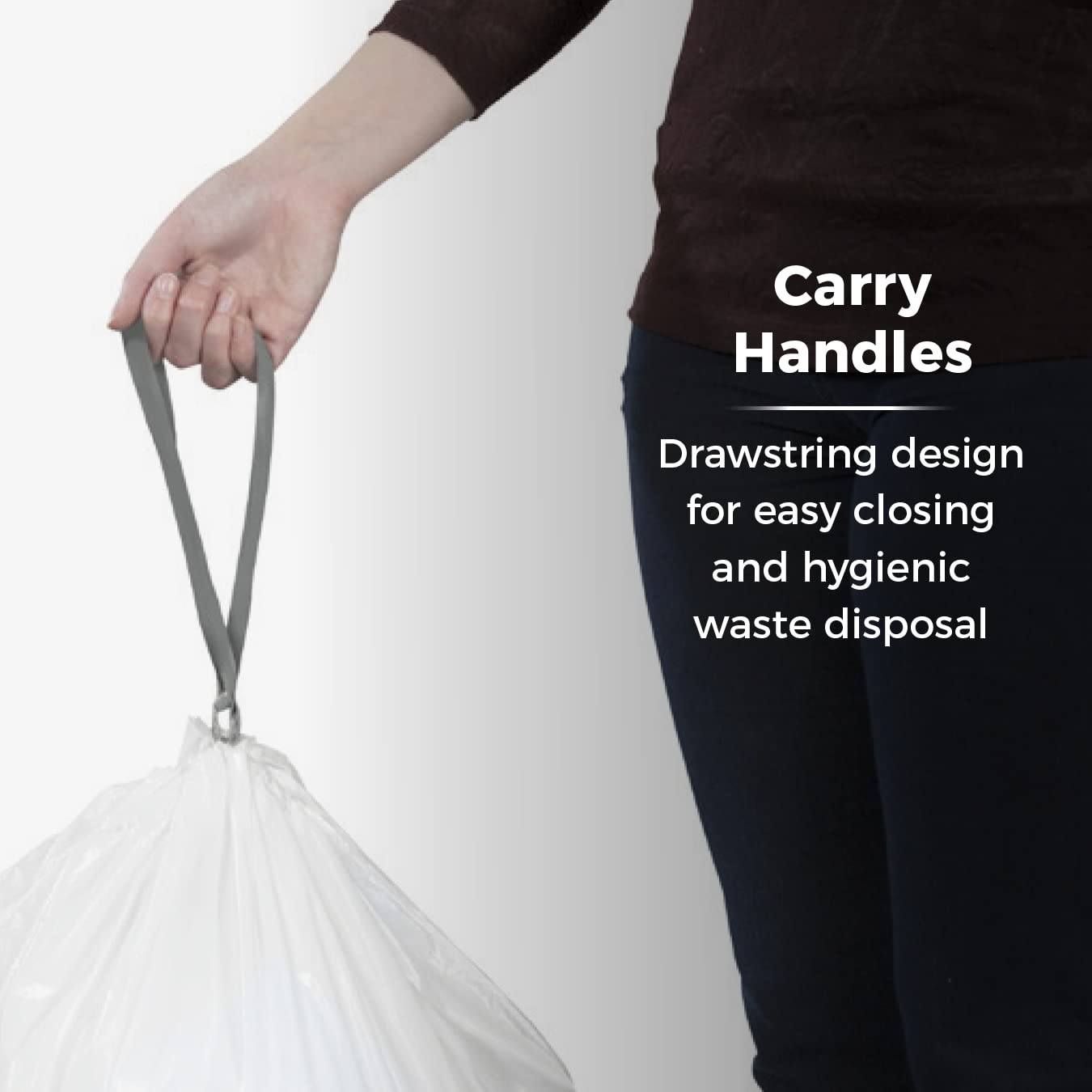 Tower 75L Lemon Scented Bin Liners - 20 Pack, Heavy Duty HDPE Bags 6