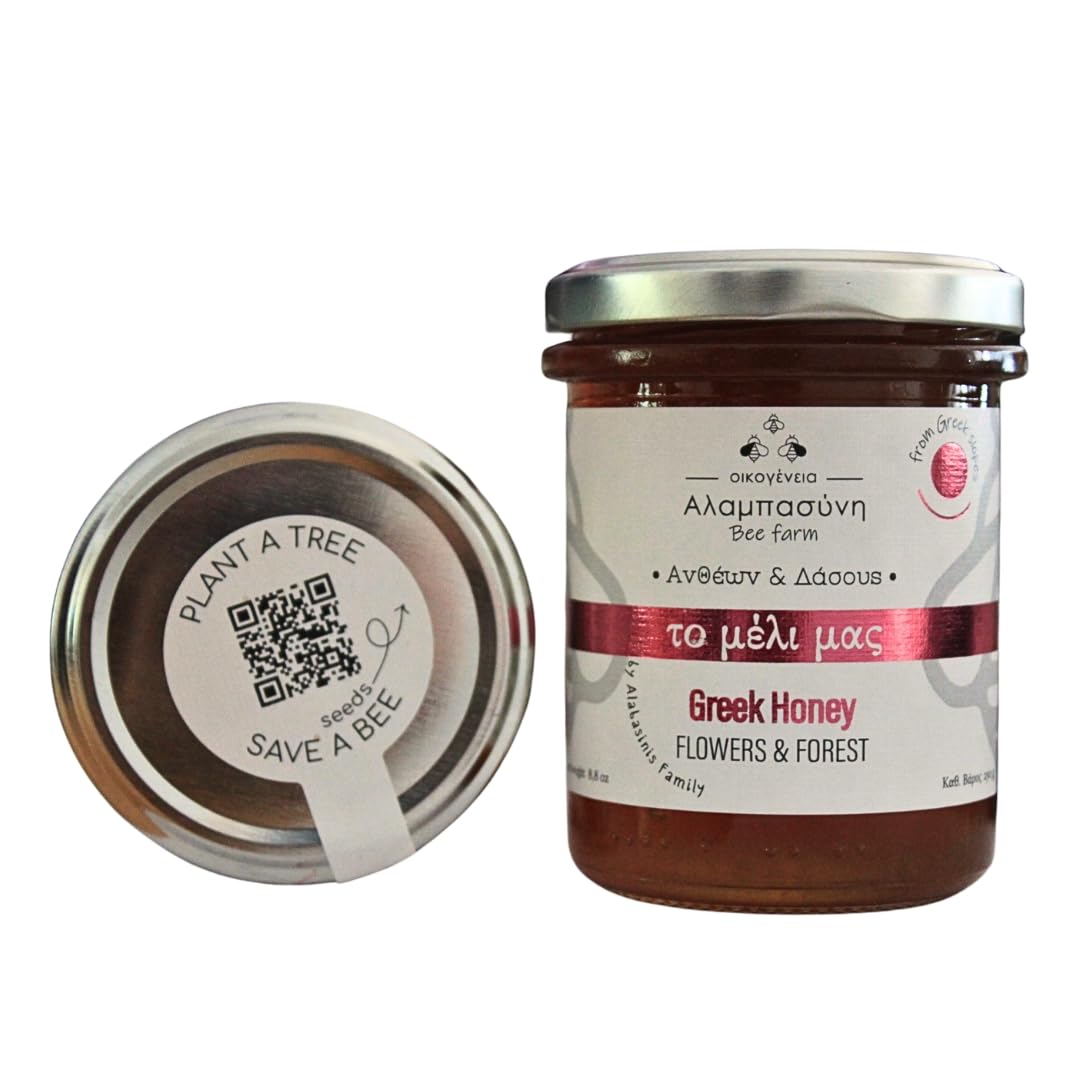 Alabasinis Family Greek Flower & Forest Honey - Unfiltered, Natural Enzymes | 250g