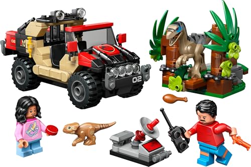 LEGO Jurassic World Raptor Off-Road Escape 76972 Building Toy Set | Ages 6+ 11