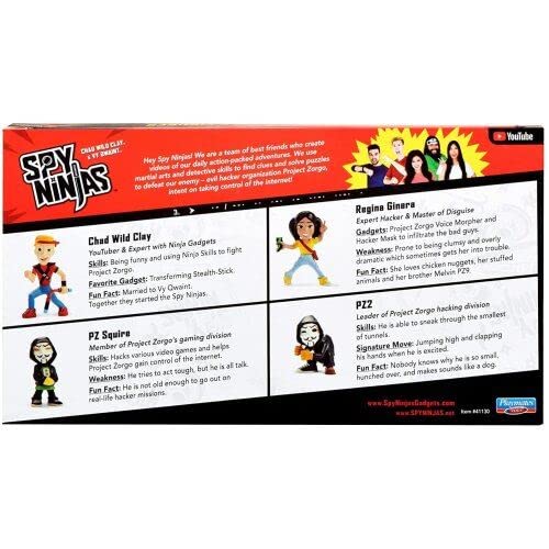 Spy Ninjas 4-Figure Pack - Chad Wild Clay, Regina Ginera, PZ2, PZ Squire (41130CO) 2