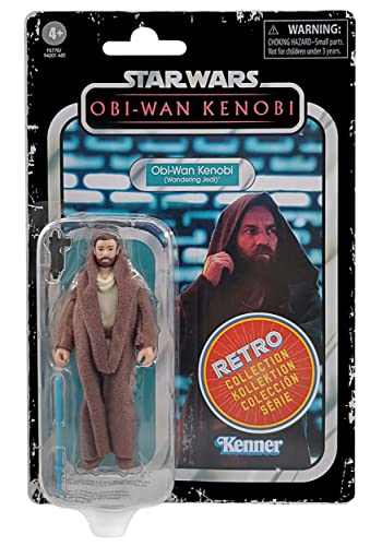 Hasbro Star Wars Retro Collection Obi-Wan Kenobi Series - Obi-Wan Kenobi (Wandering Jedi) 3.75-Inch Action Figure (SW-RC-OBI)