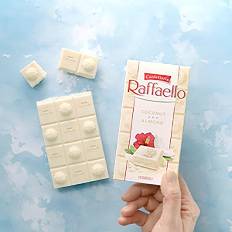 Ferrero Raffaello White Chocolate Bar with Coconut and Almonds 90g 2