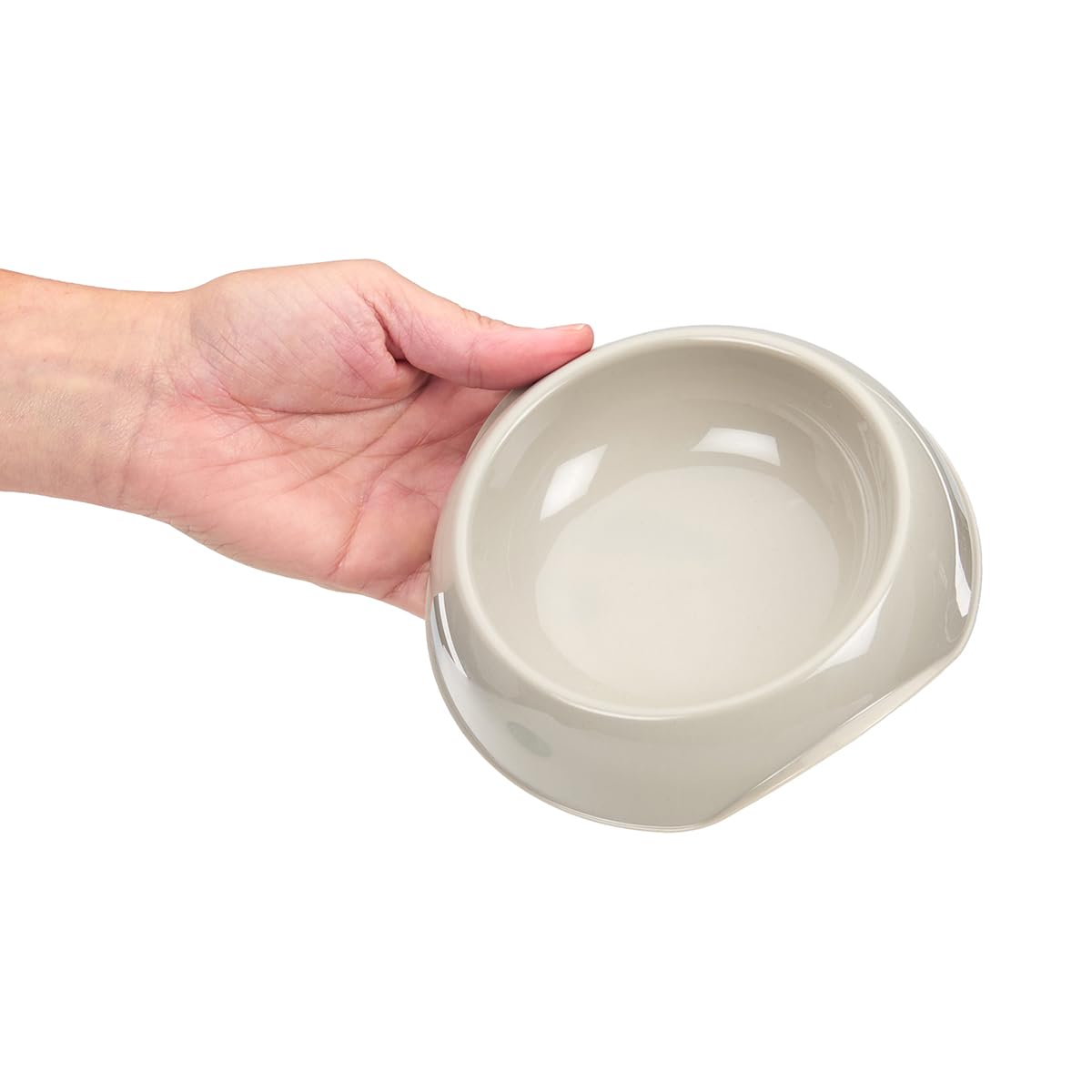 Petface Plastic Cat Bowl - 200 ml Capacity | Grey | Lightweight 2