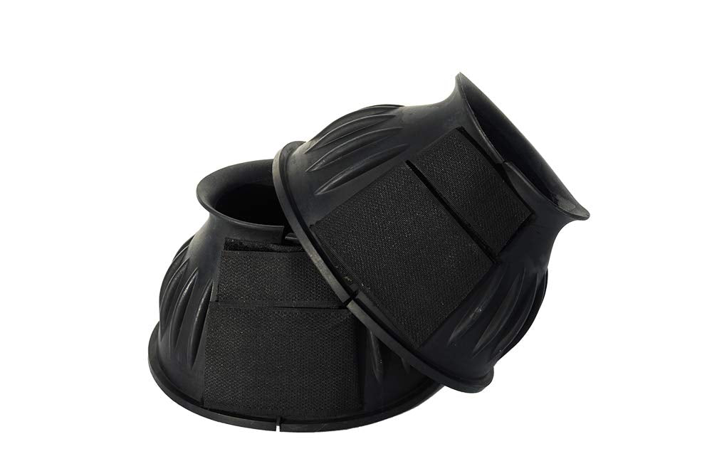 Rhinegold Rubber Over-Reach Boots - Large | Velcro Closure | Water Resistant 1