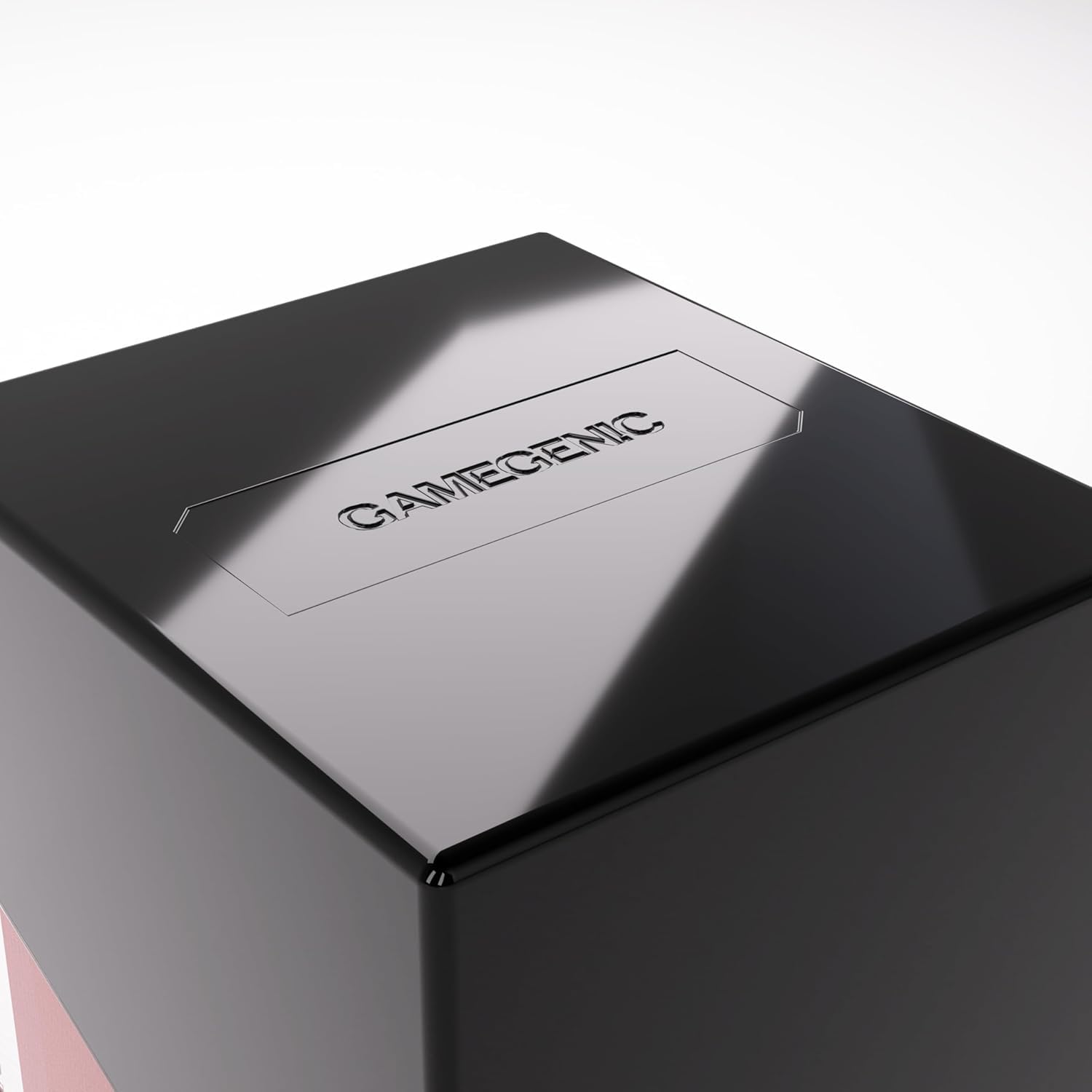 Gamegenic Bastion 100+ XL Deck Box - Secure Storage for 100+ Double-Sleeved Cards | Black/Clear