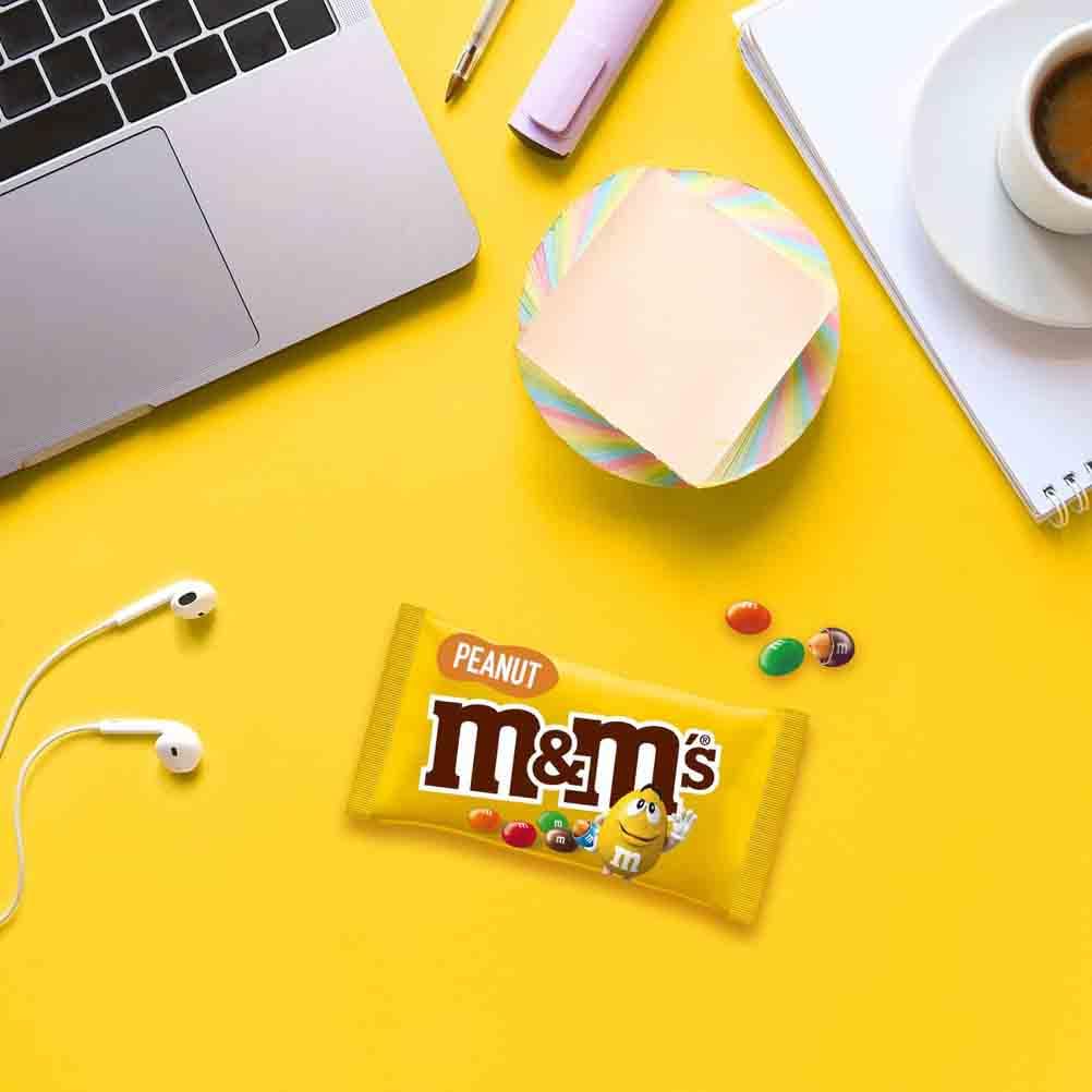 M&M's Peanut Bulk Box - Milk Chocolate Candy Snacks, 24 Packs (45g Each) 4