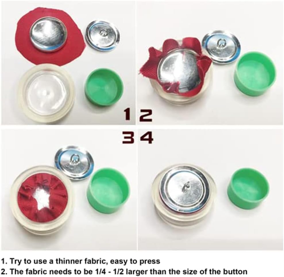 Plawee Cover Button Kit with 5 Sizes and Tools - DIY Sewing Craft Set