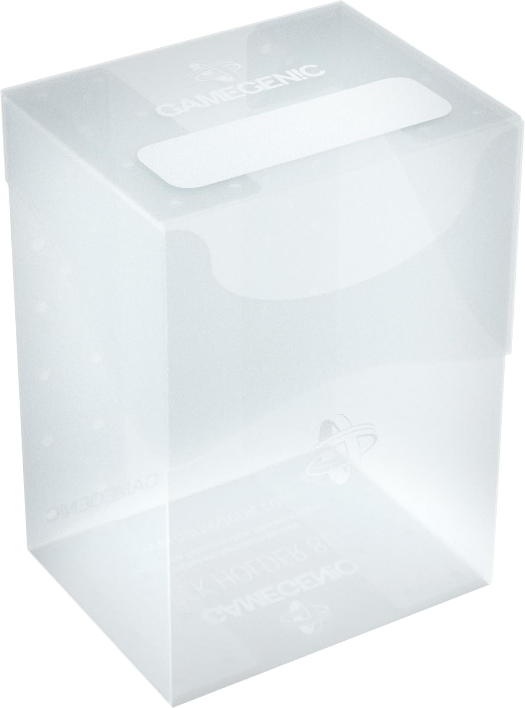 Gamegenic 80-Card Deck Holder - Clear | Self-Locking Lid | Cobra Neck Technology 1