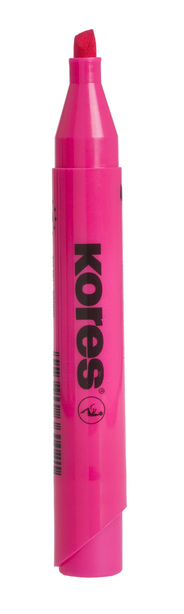 Kores High Liner Plus Fluorescent Pink Highlighter Pen with Chisel Tip | Water-Based Ink | Non-Toxic 2